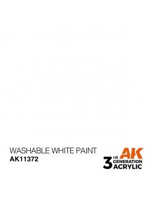 Bouteille de peinture blanche lavable AFV d'AK-Interactive