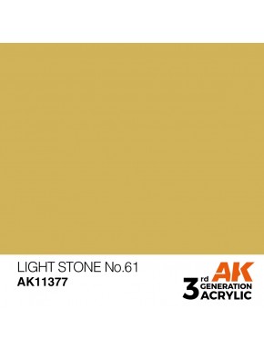 Peinture acrylique Light Stone No.61 bouteille 17ml AK-Interactive