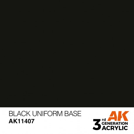 Frasco de tinta Black Uniform Base AK-Interactive
