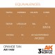 Peinture AK-Interactive Orange Tan pour figurines 17ml