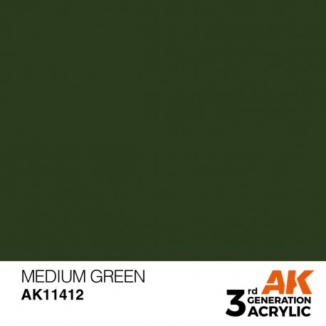 Peinture Medium Green AK-Interactive couleur verte