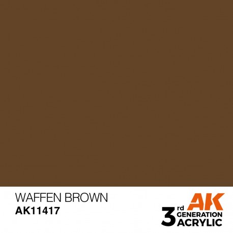 Bouteille de peinture acrylique Waffen Brown par AK-Interactive