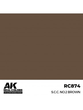 Pintura marrón S.C.C. No.2 de AK-Interactive en envase de 17 ml