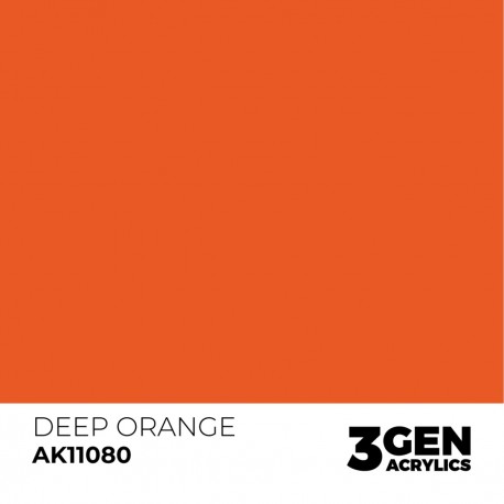 Tinta acrílica Deep Orange de AK-Interactive, 17ml