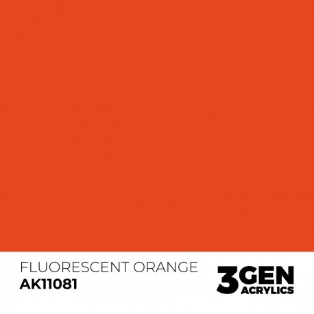Tinta acrílica laranja fluorescente AK-Interactive