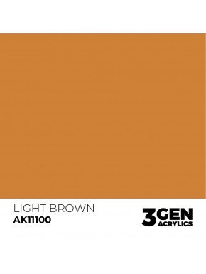 Peinture acrylique Light Brown 17ml de AK-Interactive