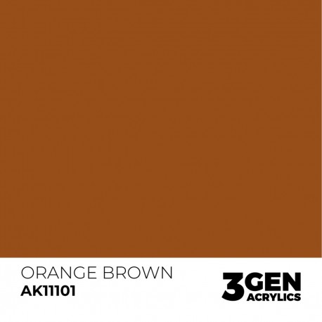 Flacon de peinture acrylique Orange Brown AK-Interactive
