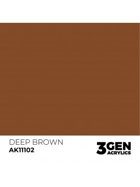 Flacon de peinture acrylique Deep Brown Intense de AK-Interactive