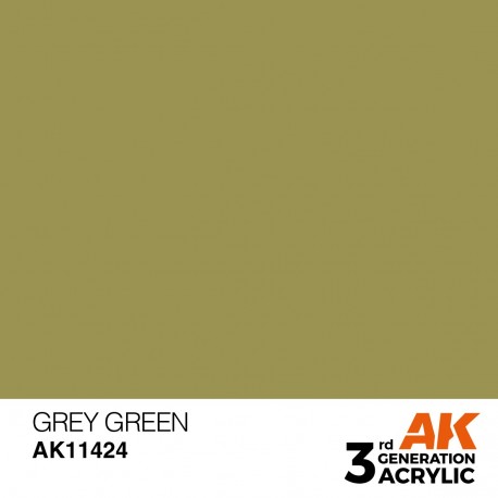 Tinta Cinza Verde AK-Interactive para figuras 17ml