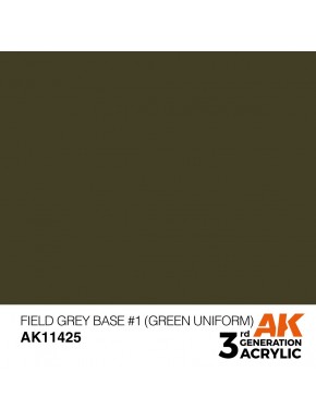 Peinture Field Grey Base 1 verte pour modélisme