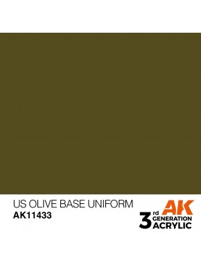 Peinture US Olive Base Uniform AK-Interactive 17ml