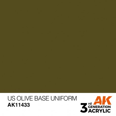Peinture US Olive Base Uniform AK-Interactive 17ml