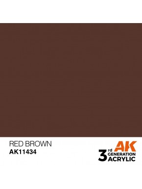 Flacon de peinture acrylique Red Brown de AK-Interactive