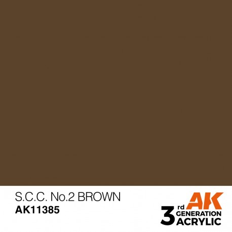 Pintura acrílica marrón S.C.C. No.2 AFV AK-Interactive