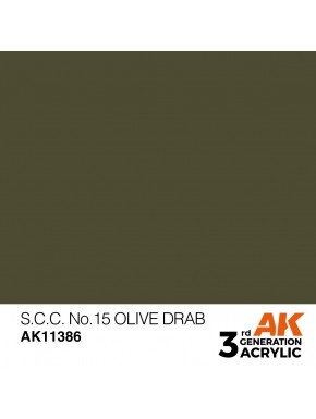 Peinture acrylique Olive Drab d'AK-Interactive 17ml
