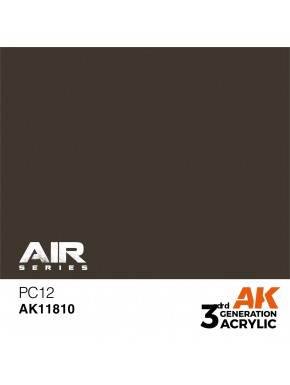 Flacon de peinture acrylique brun foncé PC12 AK-Interactive