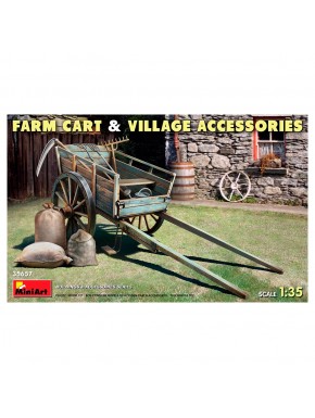 Modèle à l'échelle MiniArt de chariot de ferme avec accessoires