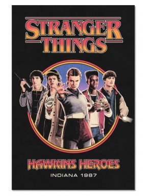 Pôster de Stranger Things temporada 5 com heróis de Hawkins