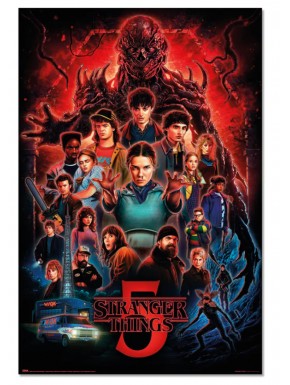 Poster Saison 5 Stranger Things avec personnages emblématiques