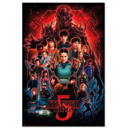 Poster Saison 5 Stranger Things avec personnages emblématiques