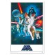 Poster classique de Star Wars avec personnages emblématiques
