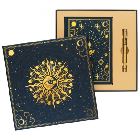 Ensemble Carnet A5 avec stylo astral dans boîte cadeau