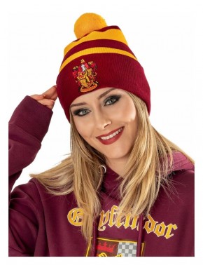 Bonnet Gryffondor rouge et jaune avec écusson
