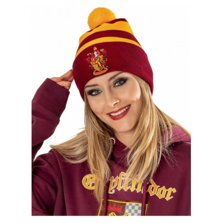 Bonnet Gryffondor rouge et jaune avec écusson