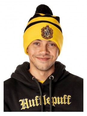 Bonnet Poufsouffle Harry Potter avec écusson brodé