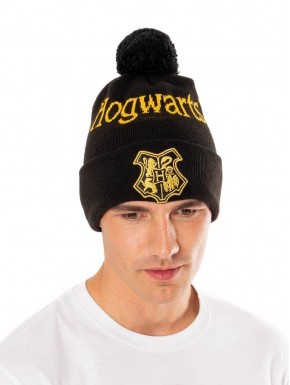 Bonnet noir Harry Potter avec blason de Poudlard