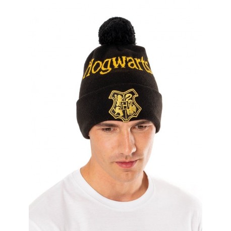 Bonnet noir Harry Potter avec blason de Poudlard
