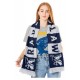 Écharpe bleu et gris de Serdaigle avec design Harry Potter