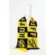 Écharpe jaune et noire Hufflepuff avec logo