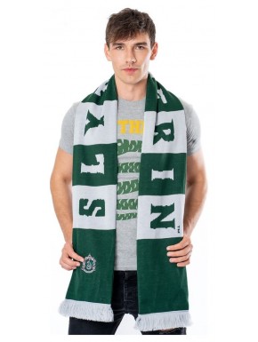 Écharpe verte et grise Serpentard de Harry Potter
