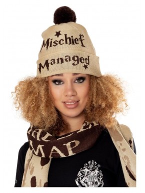 Bonnet beige Harry Potter Carte du Maraudeur