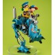 Diorama Dragonball Z avec Goku et Gohan sur robot bleu