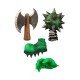 Figurine articulée Rash de Battletoads avec accessoires