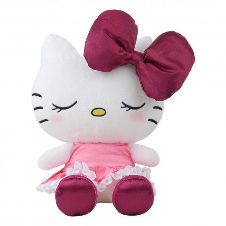 Peluche Hello Kitty avec robe en velours rouge, 35 cm