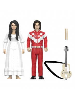Figurines The White Stripes ReAction avec guitare et baguettes