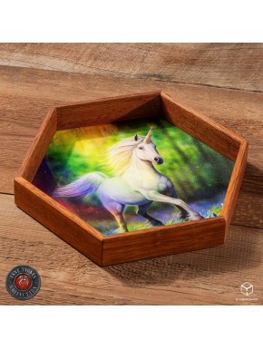 Bandeja de dados Chase The Rainbow con unicornio