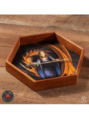Plateau à dés en bois Anne Stokes avec illustration The Truth