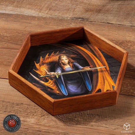 Plateau à dés en bois Anne Stokes avec illustration The Truth