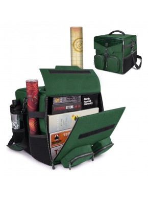 Sac à bandoulière vert pour jeux de société