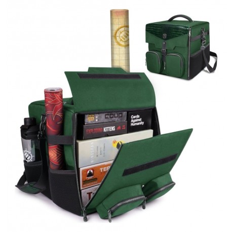 Sac à bandoulière vert pour jeux de société