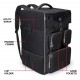 Mochila preta para jogos de mesa com design de escamas de dragão