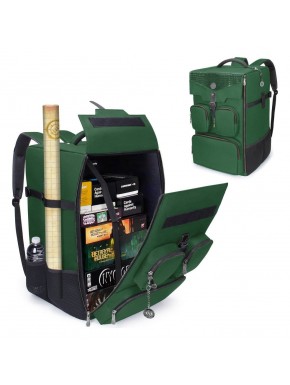Sac à dos vert jeux de société avec design écailles de dragon