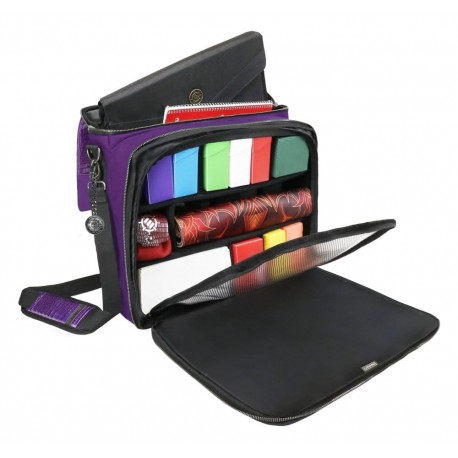 Bolso de hombro morado Enhance para cartas coleccionables