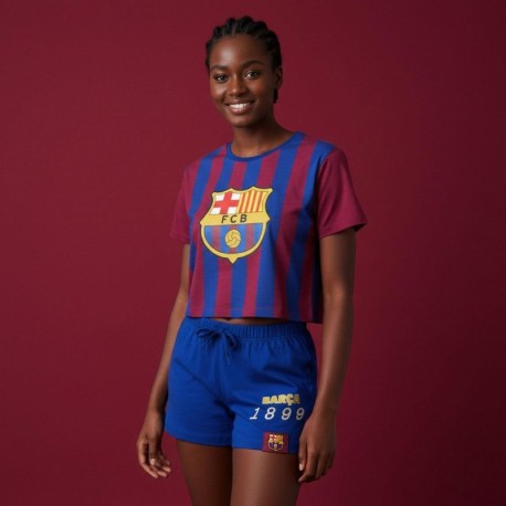 Pyjama court FC Barcelone 100% coton