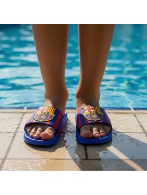 Sandales en caoutchouc FC Barcelone avec blason