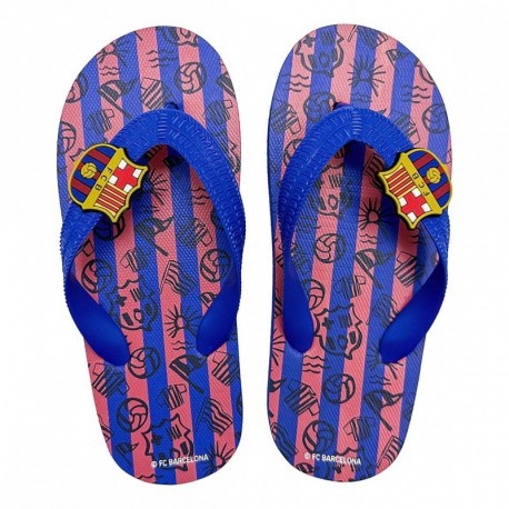 Chanclas azul y rojo FC Barcelona con escudo